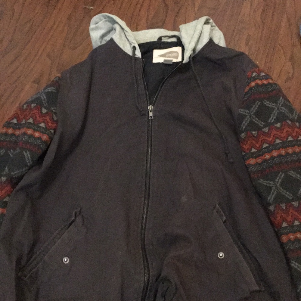 Winter jacket with argyle sleeves